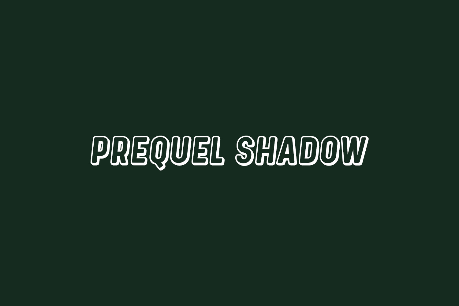 Prequel Shadow Free Font