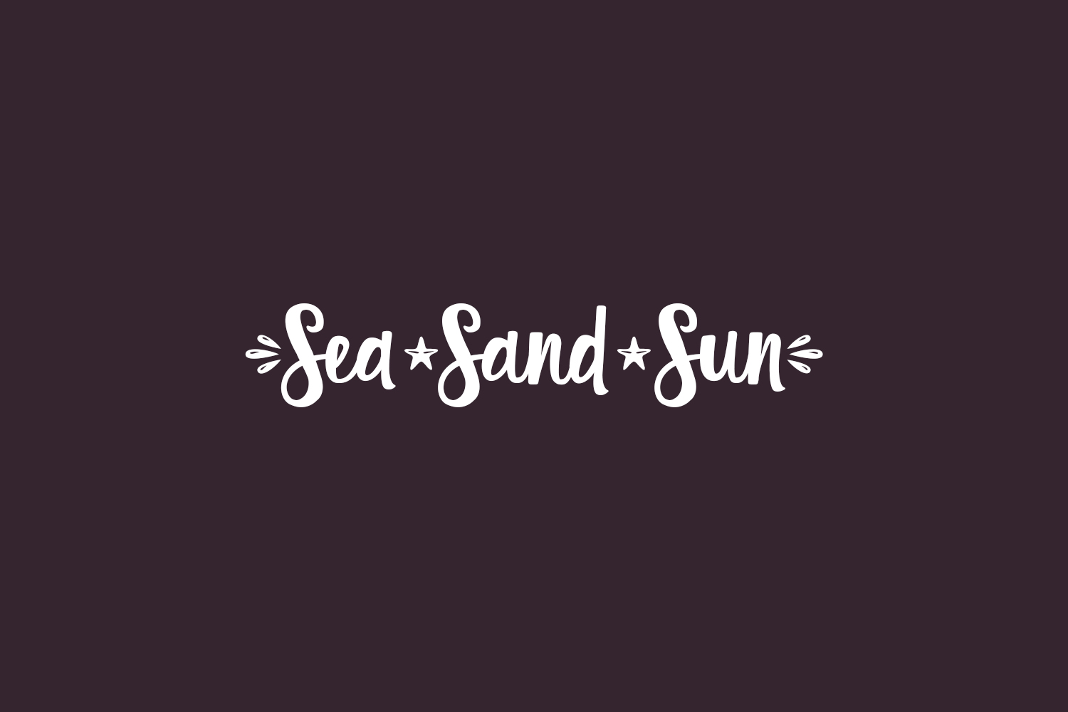 Sea Sand Sun Fonts Shmonts