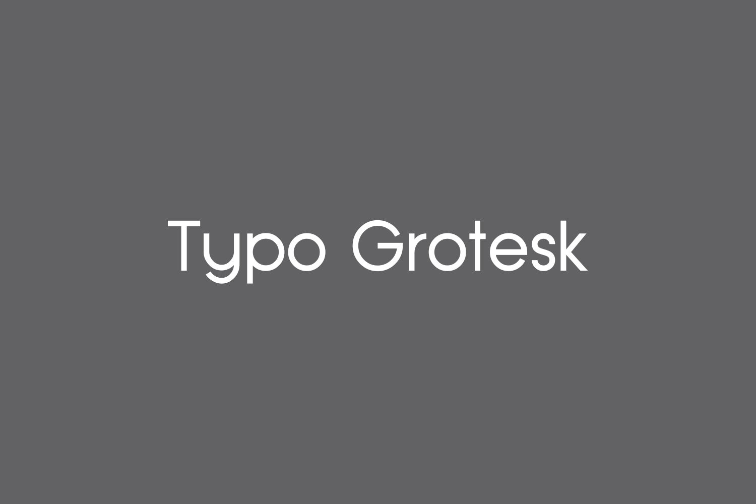 Typo Grotesk Free Font