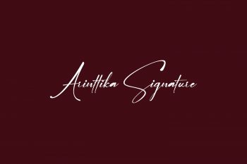 Arinttika Signature Free Font