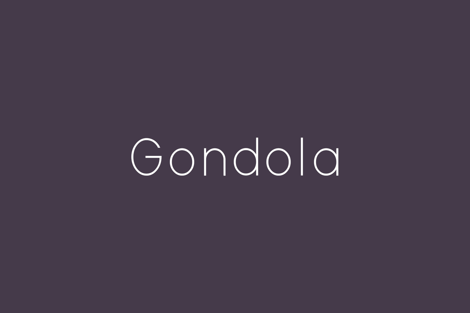 Gondola Free Font