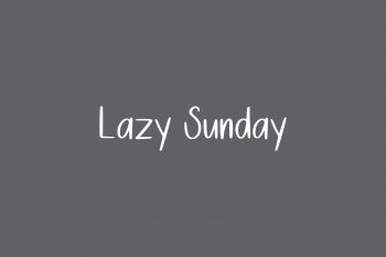 Lazy Sunday Free Font