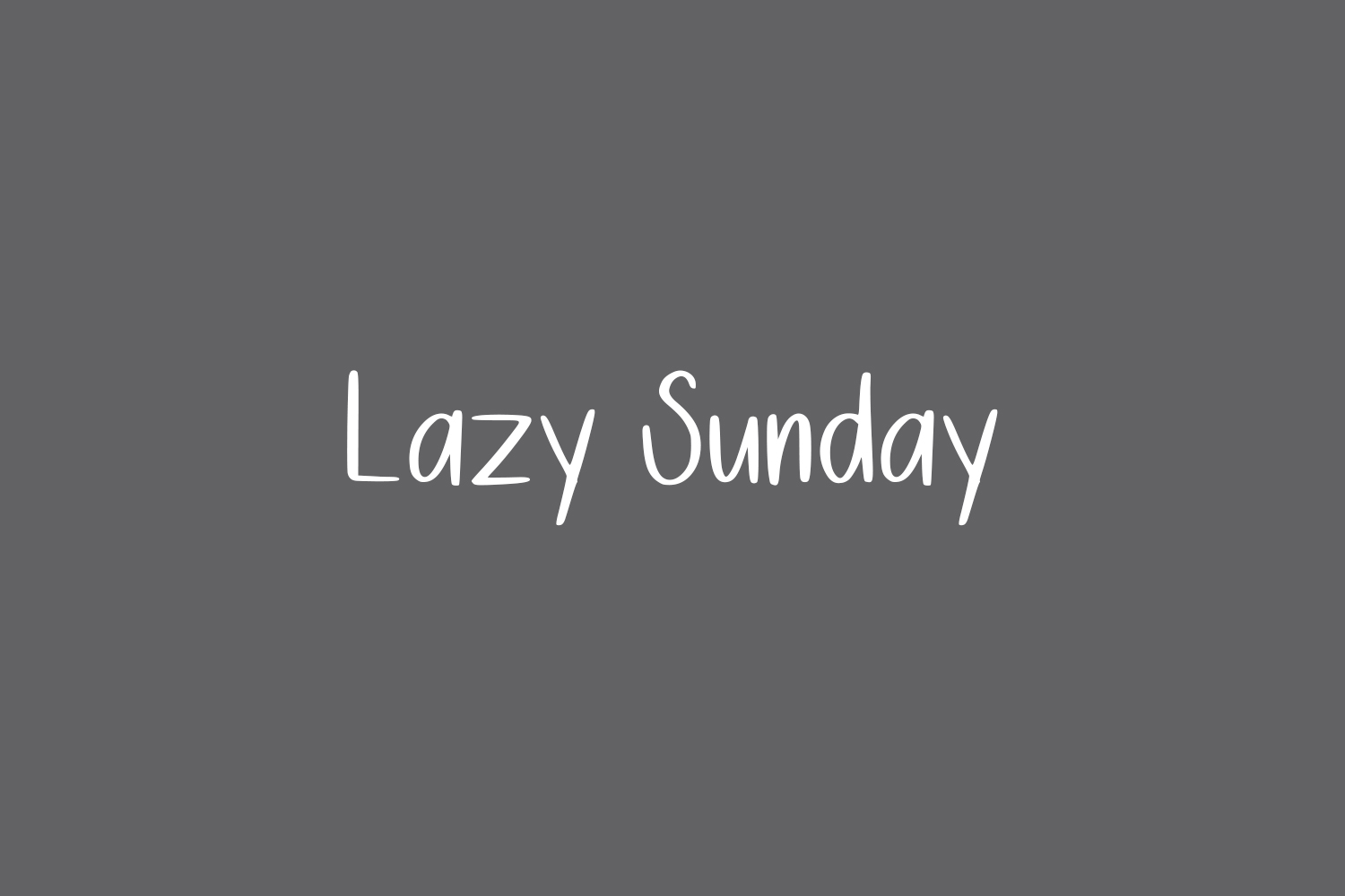 Lazy Sunday Free Font