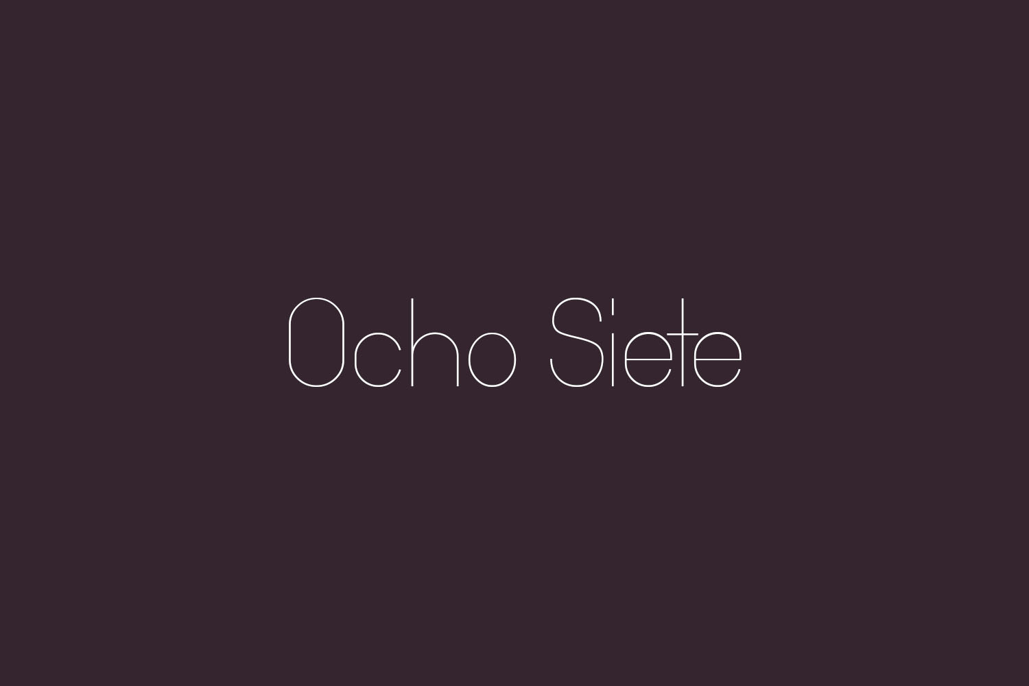 Ocho Siete Free Font
