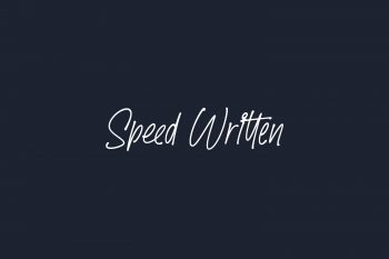 Speed Written Free Font