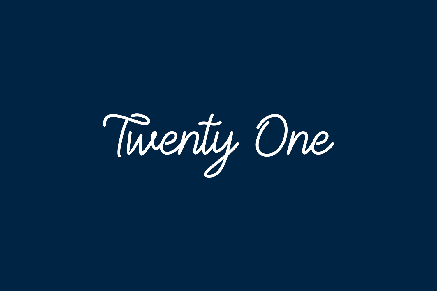 Twenty One Free Font