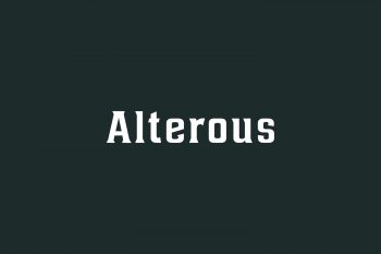 Alterous Free Font