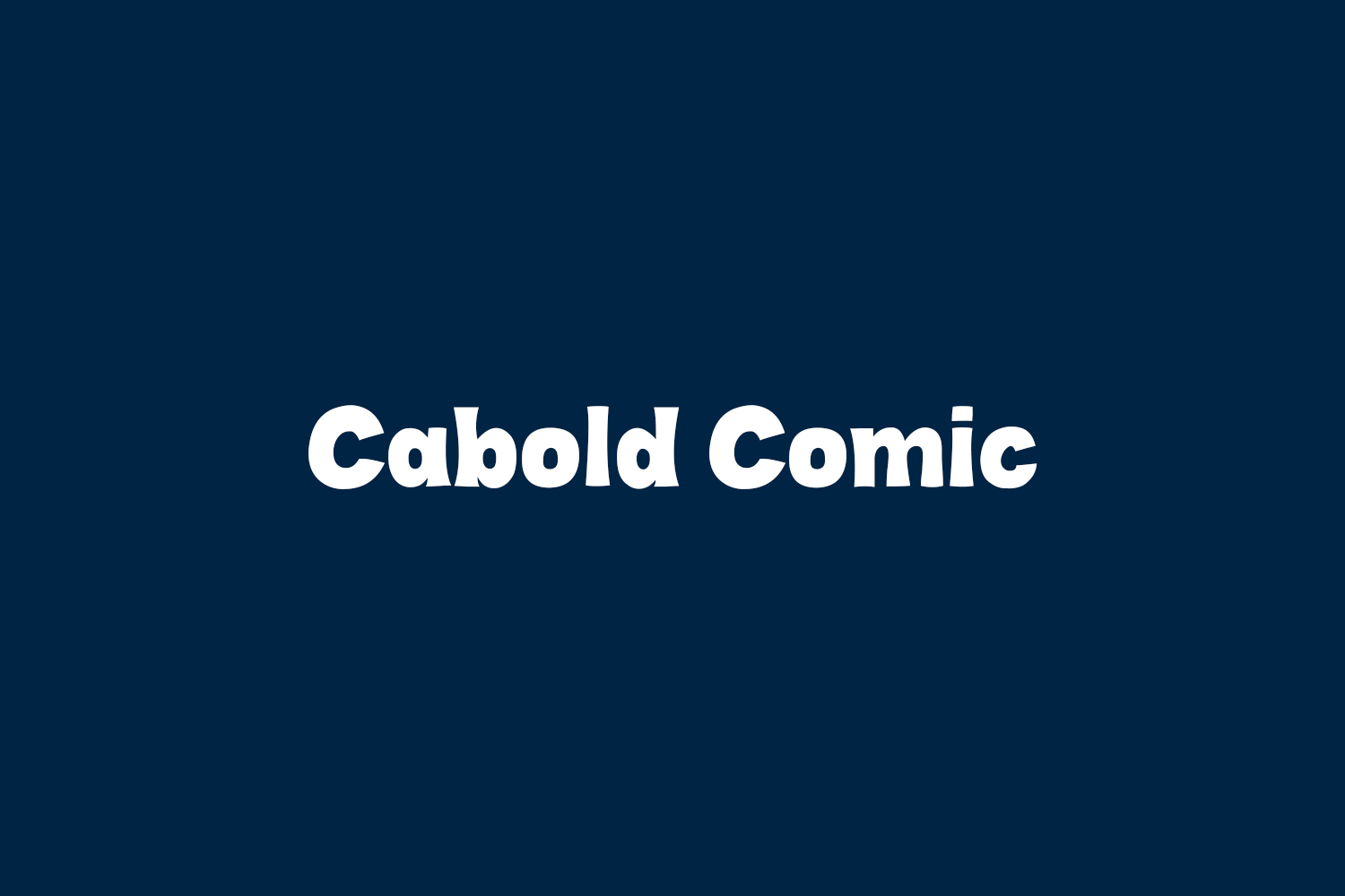 Cabold Comic Free Font