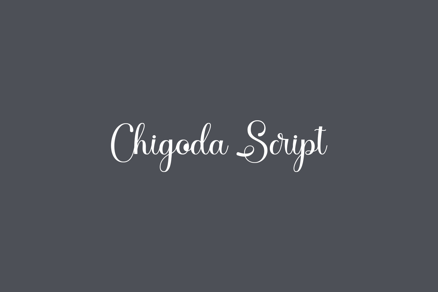 Chigoda Script Free Font