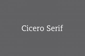 Cicero Serif Free Font