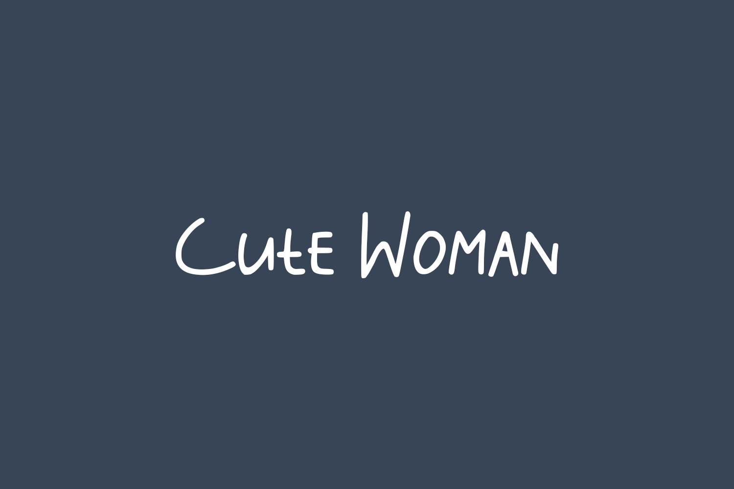 Cute Woman Free Font
