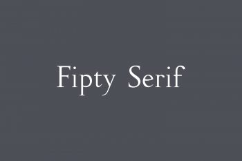 Fipty Serif Free Font