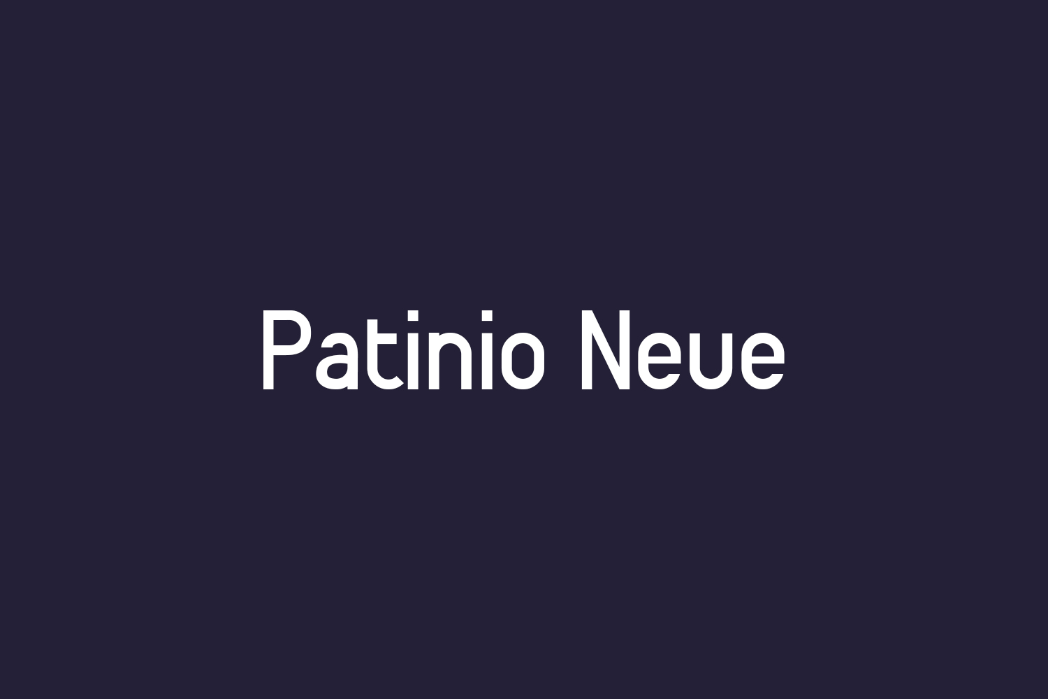 Patinio Neue Free Font