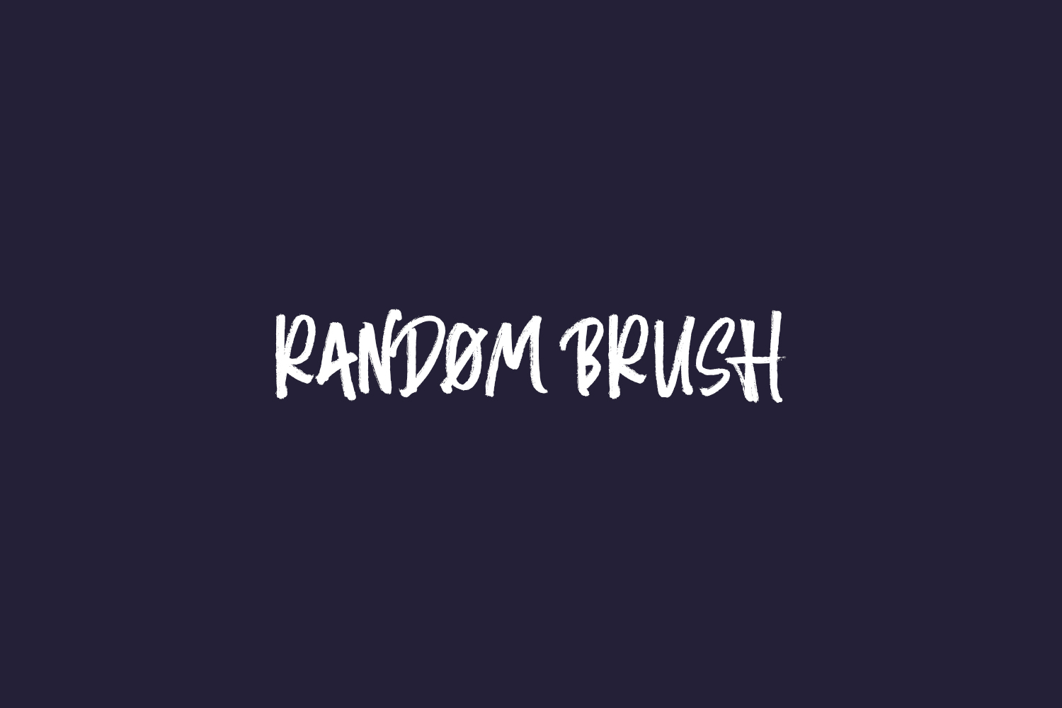 Random Brush Free Font