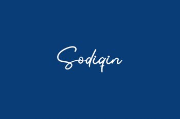 Sodiqin Free Font