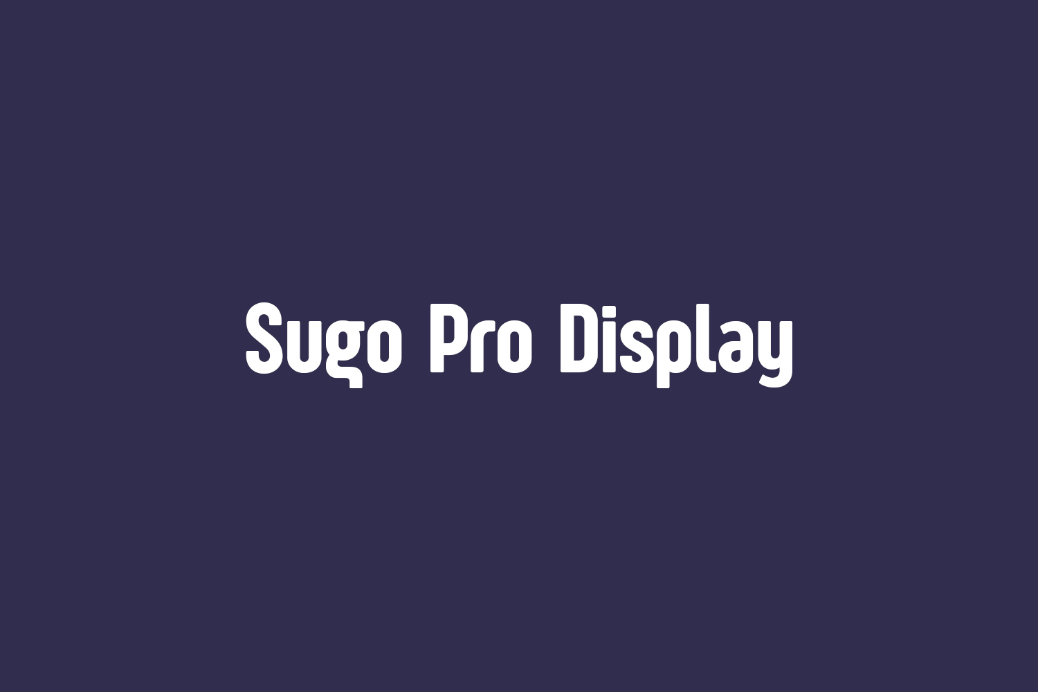 Sugo Pro Display Free Font