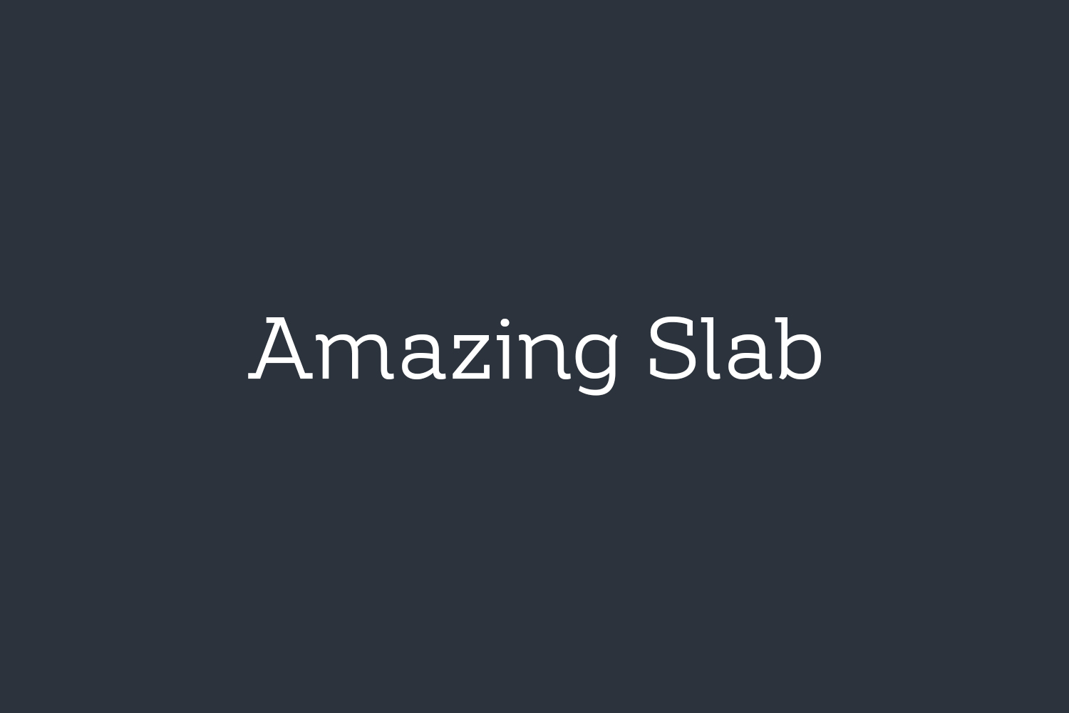 Amazing Slab Free Font