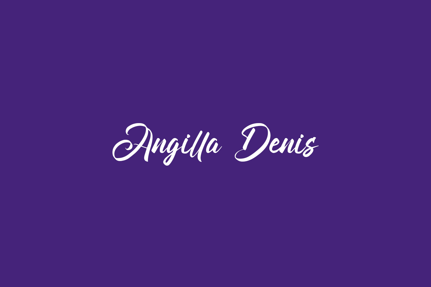 Angilla Denis Free Font