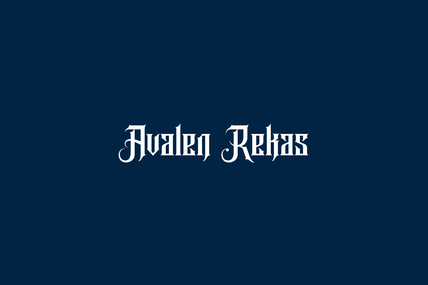 Avalen Rekas Free Font