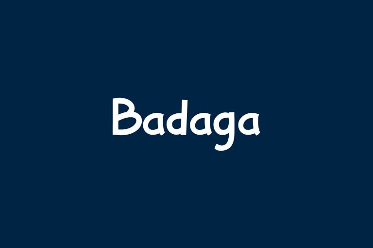 Badaga | Fonts Shmonts