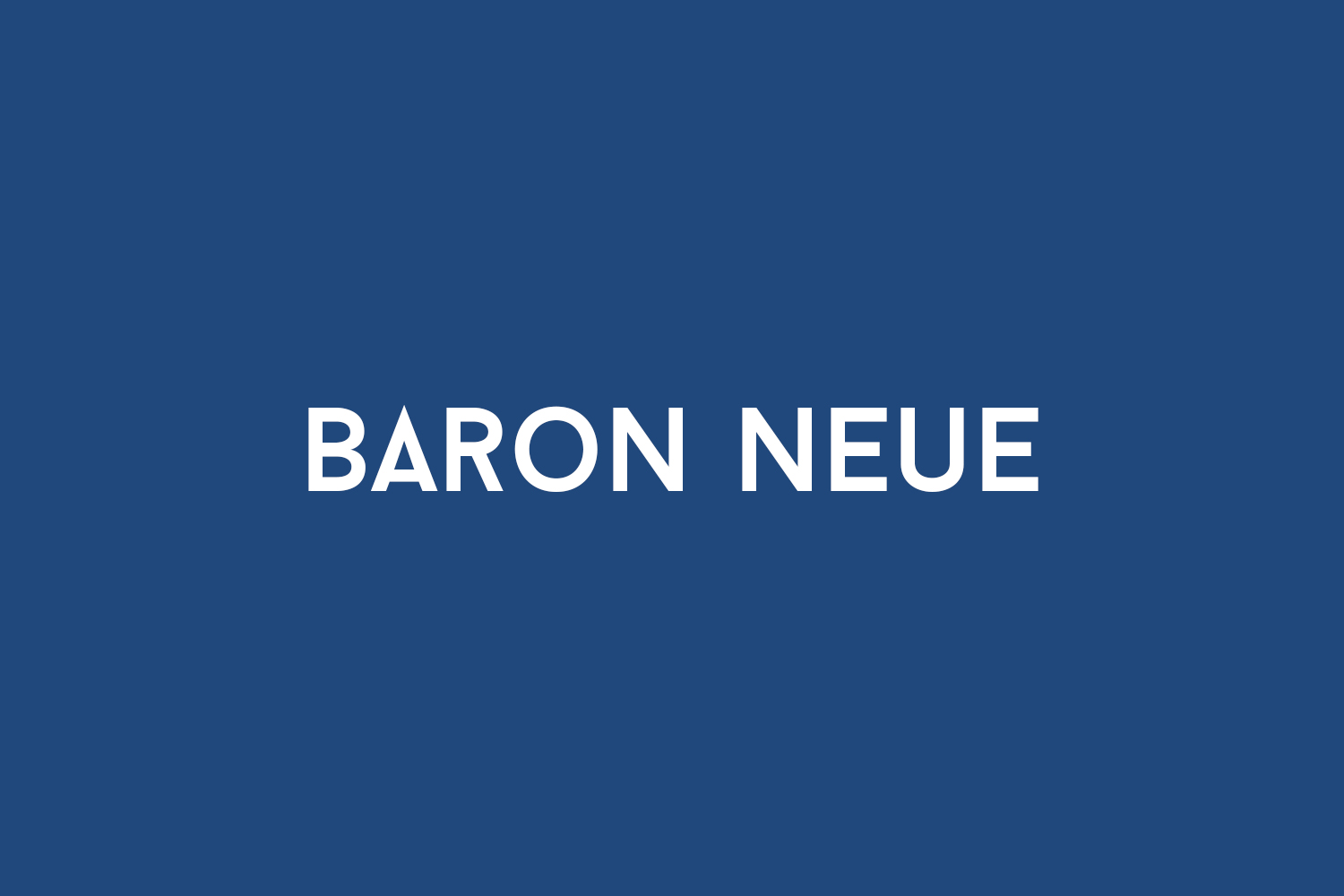 Baron Neue Free Font