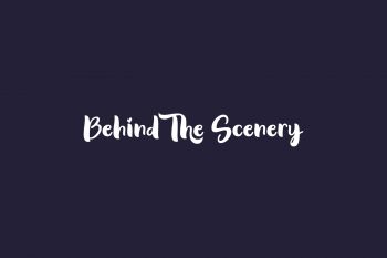 Behind The Scenery Free Font