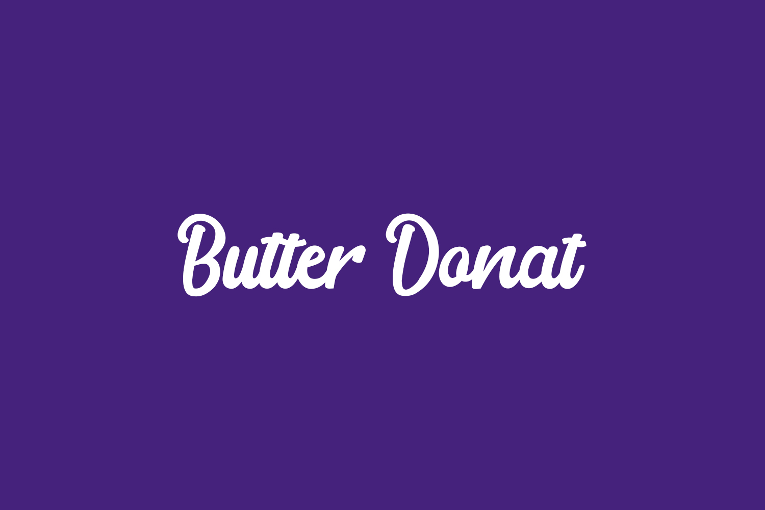 Butter Donat Free Font