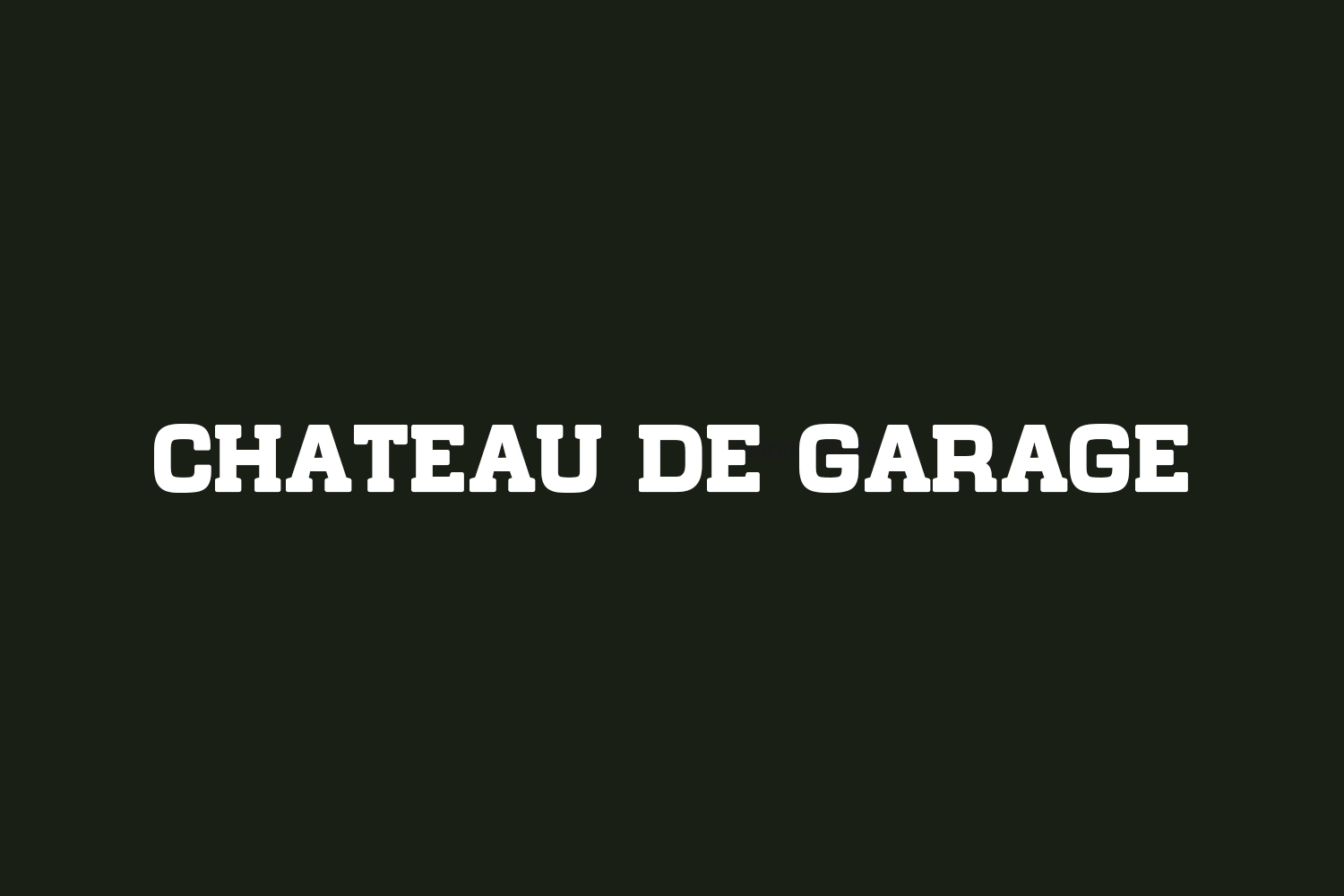 Chateau de Garage | Fonts Shmonts