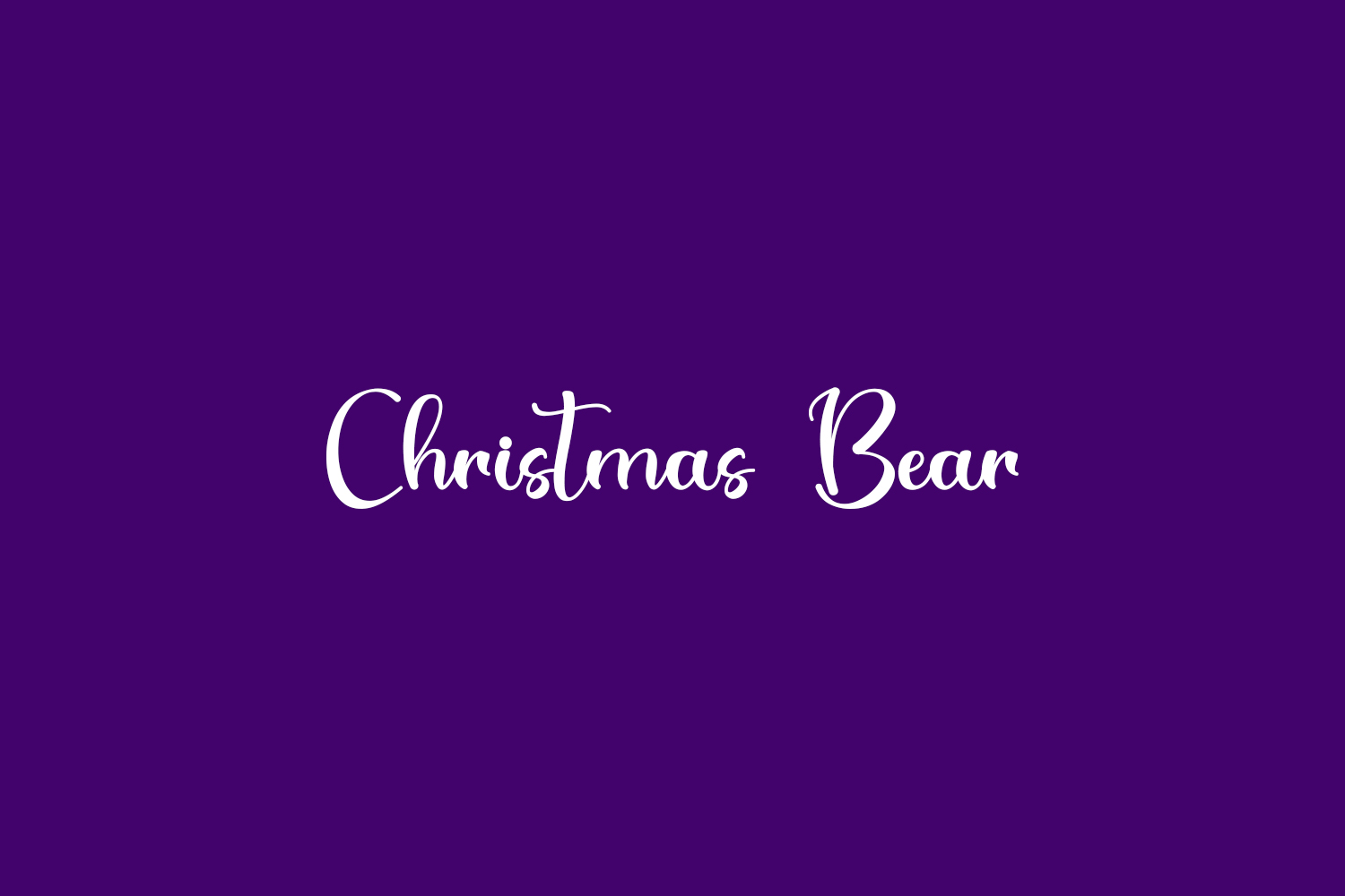 Christmas Bear Free Font