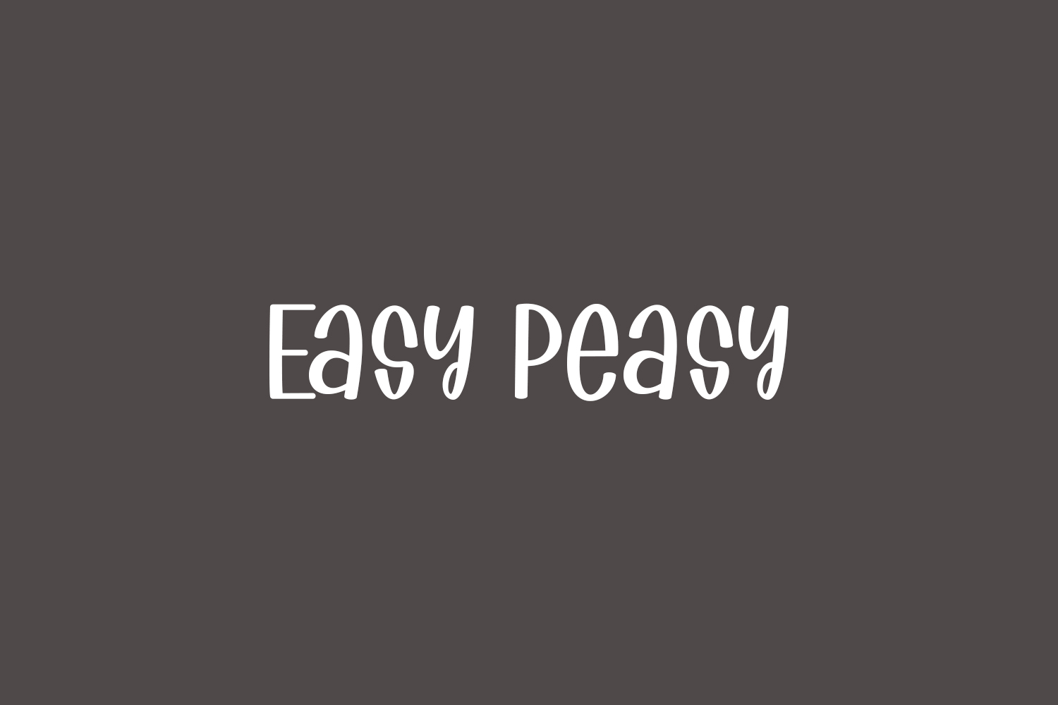 Easy Peasy Free Font