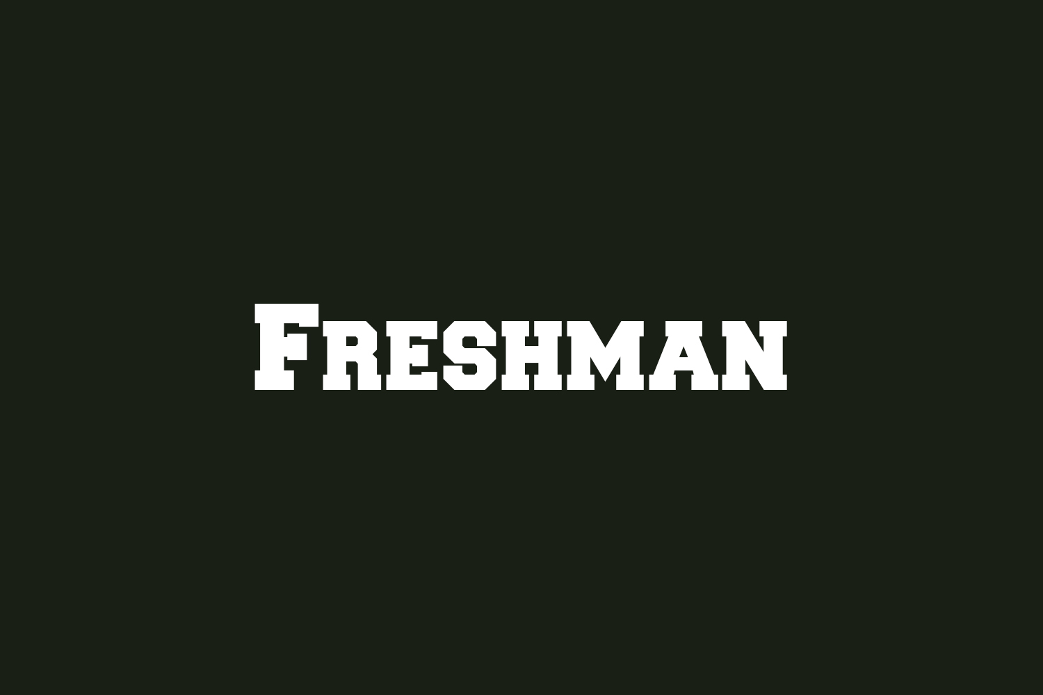 Freshman Font