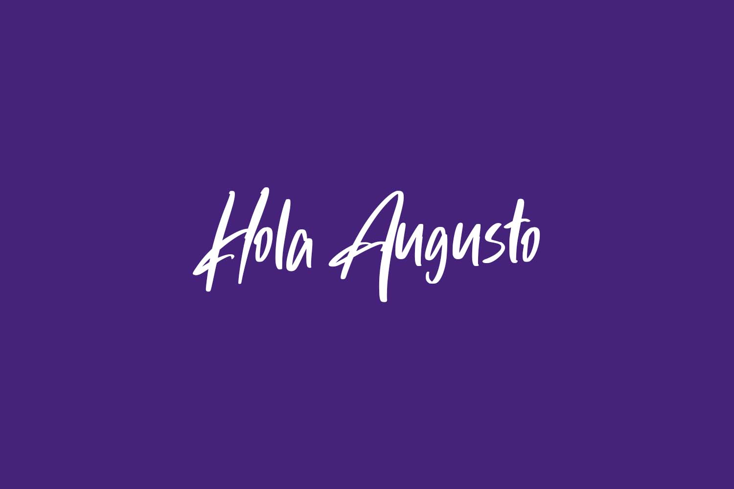Hola Augusto Free Font