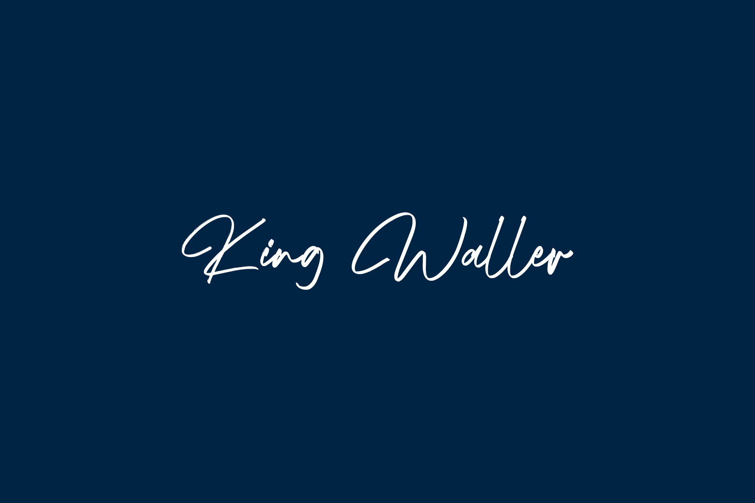 King Waller Free Font