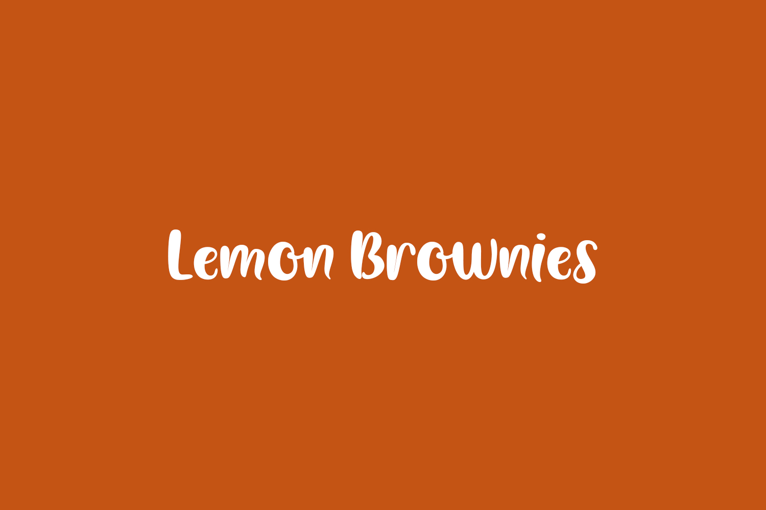 Lemon Brownies Free Font