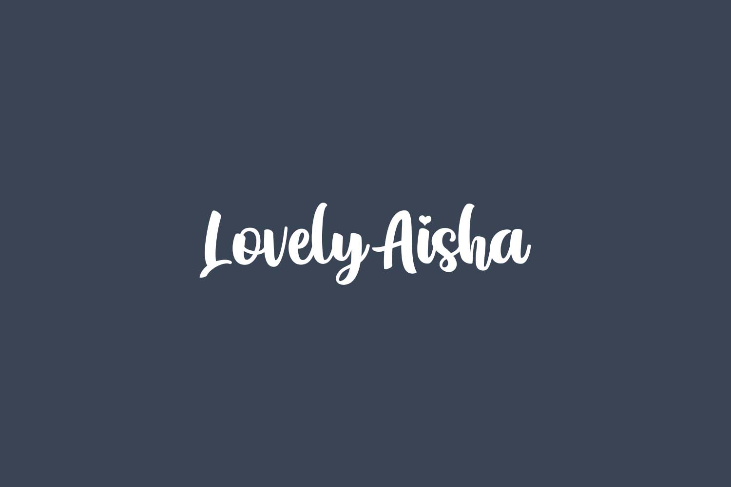 Lovely Aisha Free Font