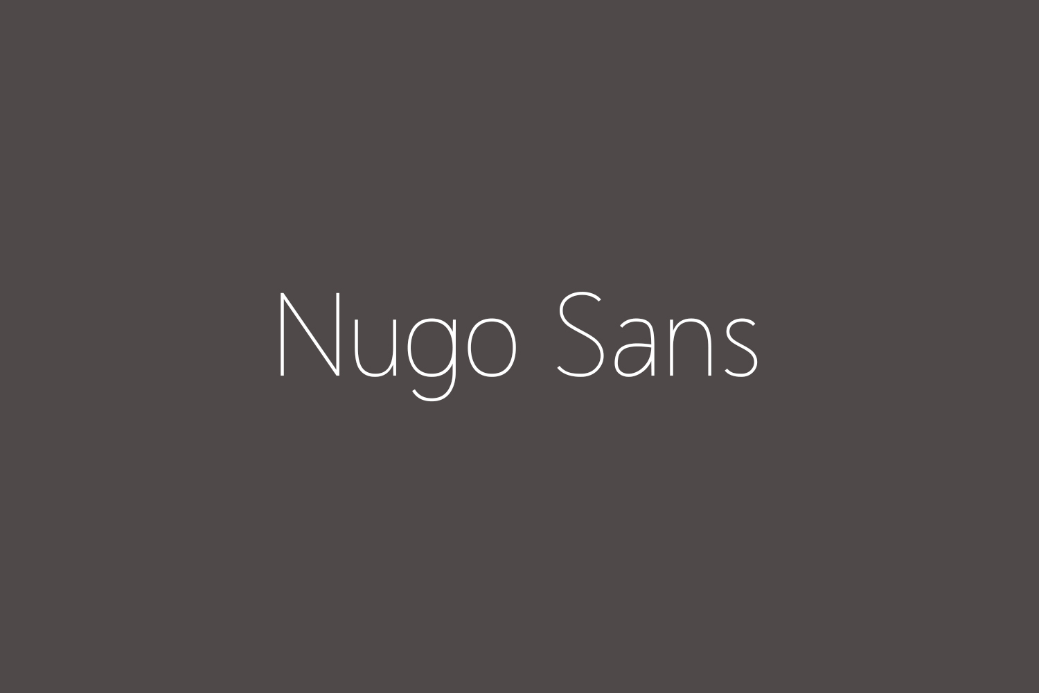 Nugo Sans Free Font