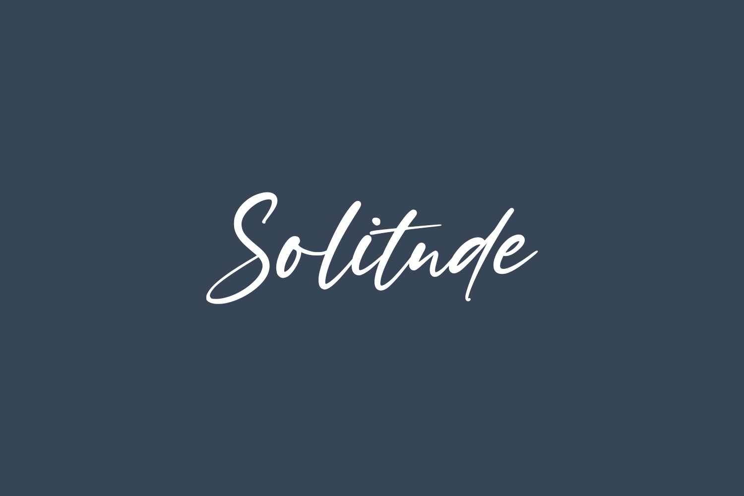 Solitude Free Font