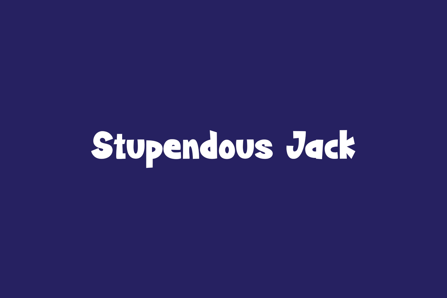 Stupendous Jack Free Font