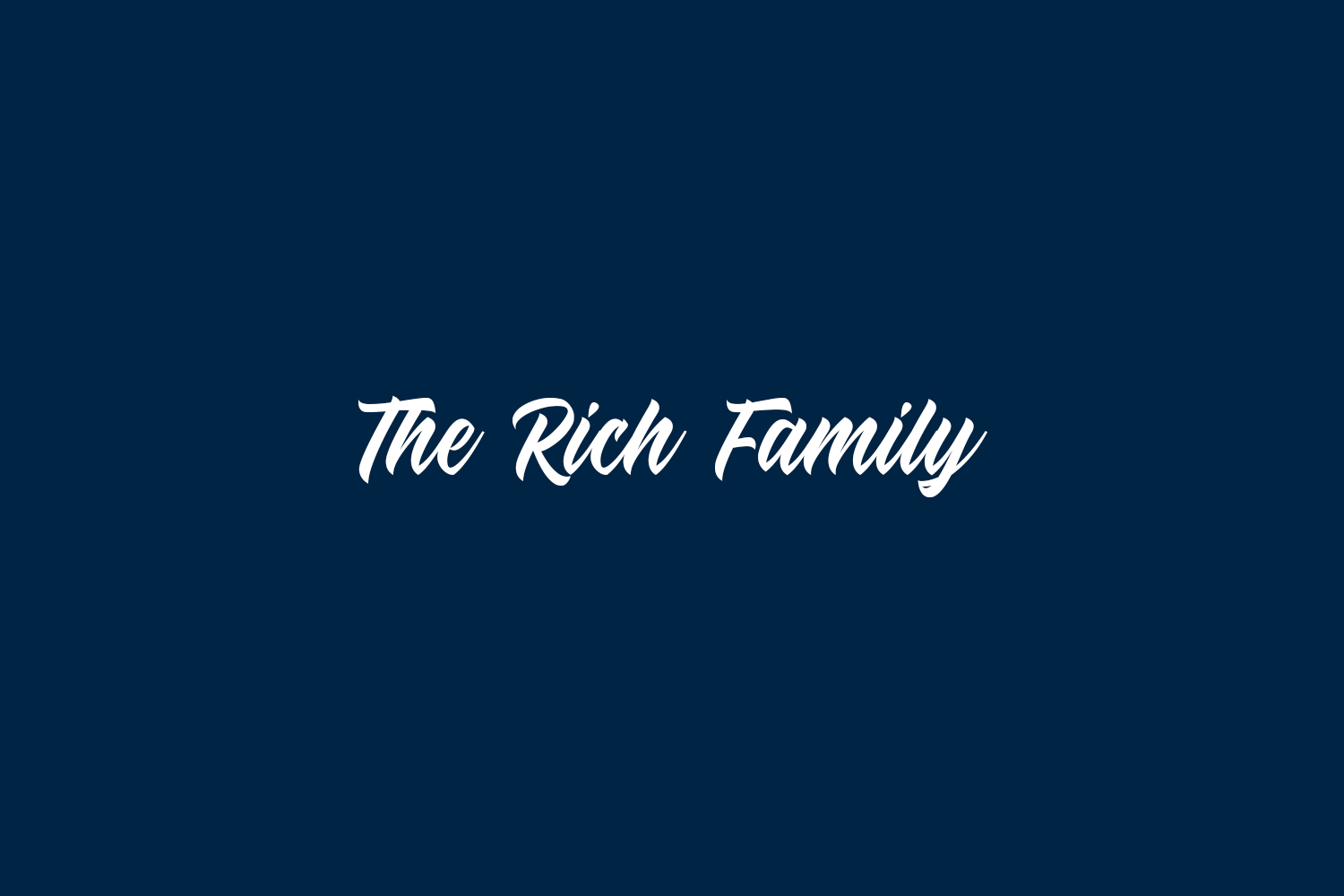 The Rich Family Free Font