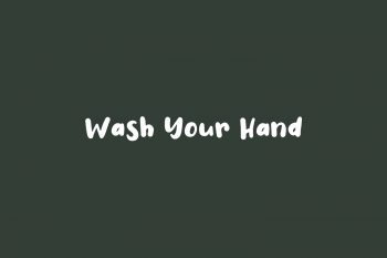 Wash Your Hand Free Font