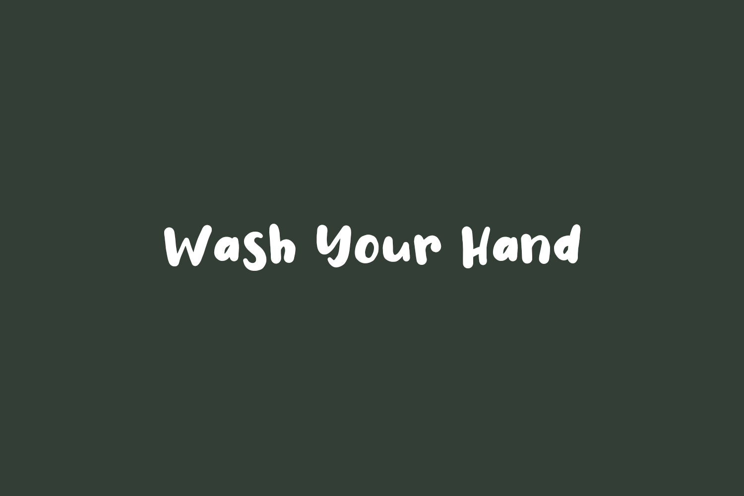 Wash Your Hand Free Font