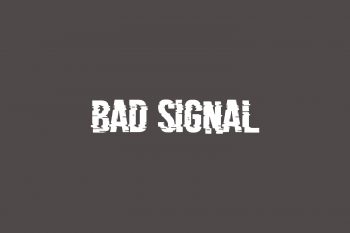 Bad Signal Free Font