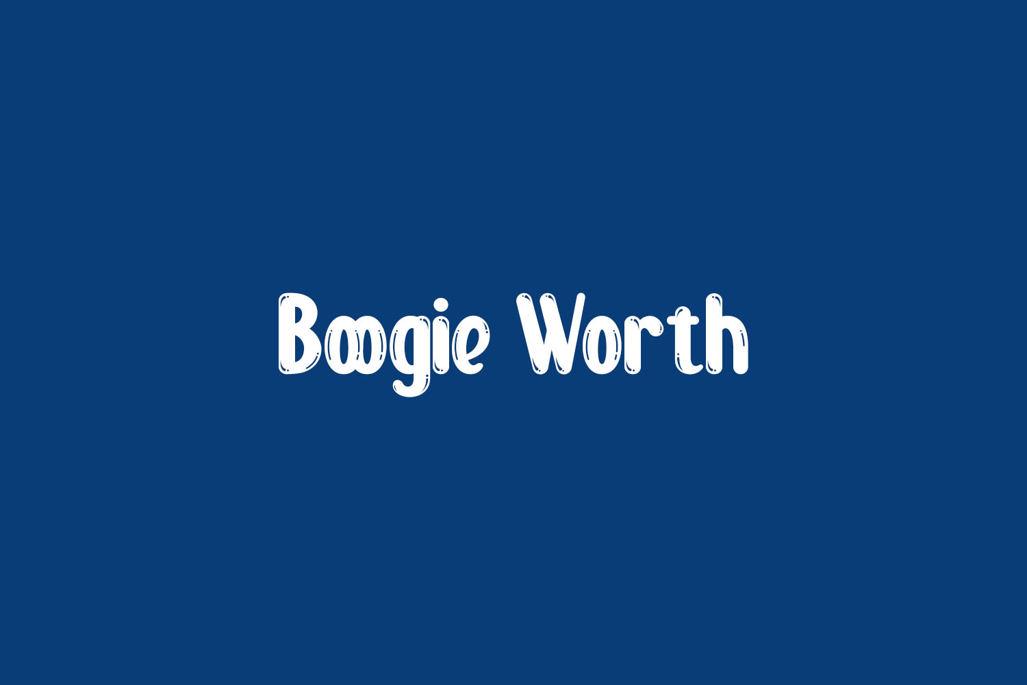 Boogie Worth Free Font