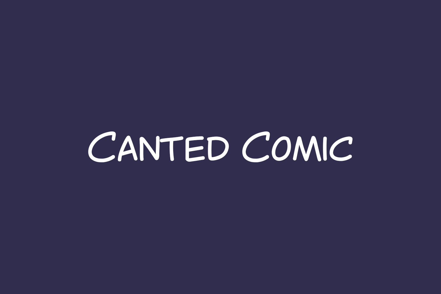 Canted Comic Free Font