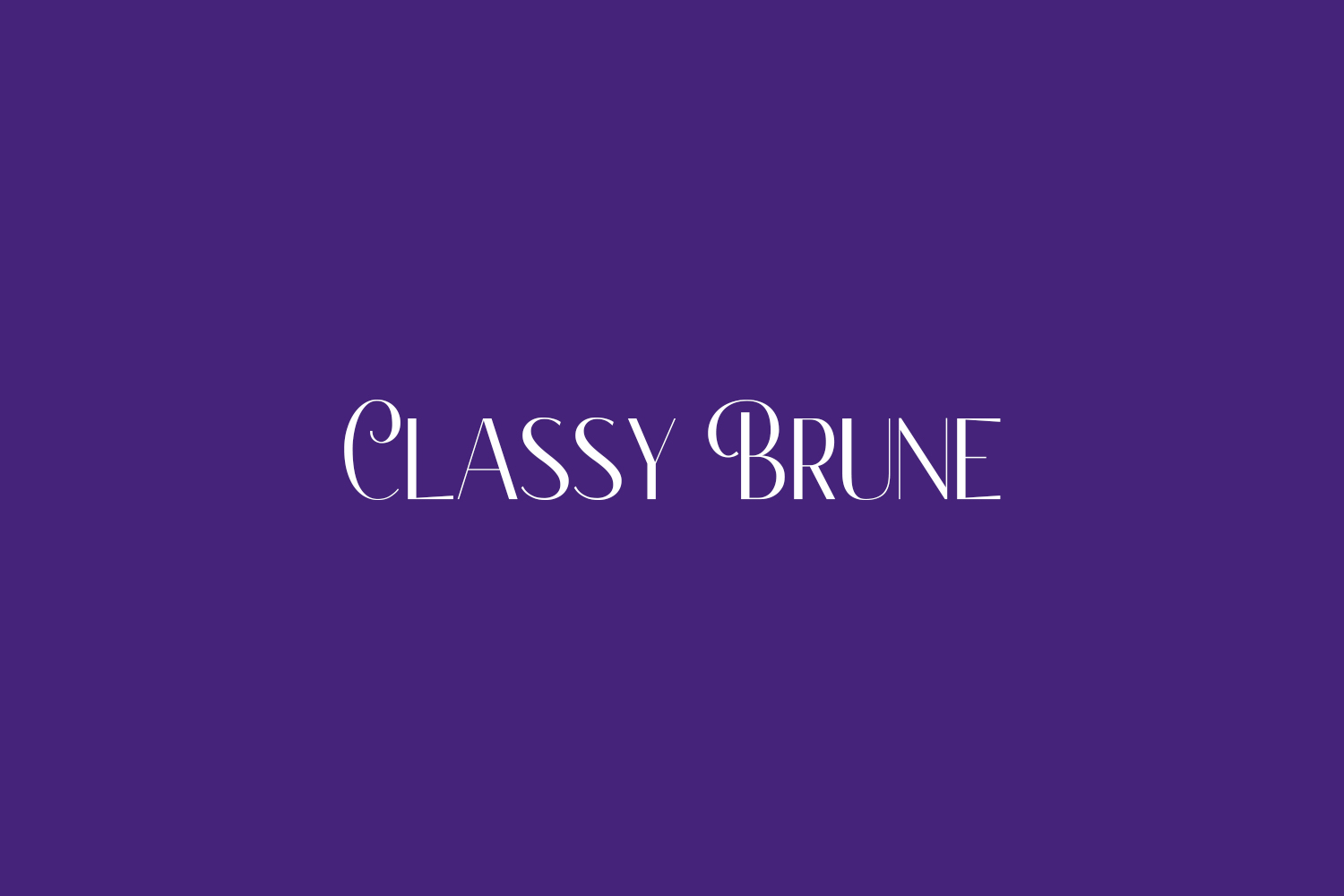 Classy Brune Free Font