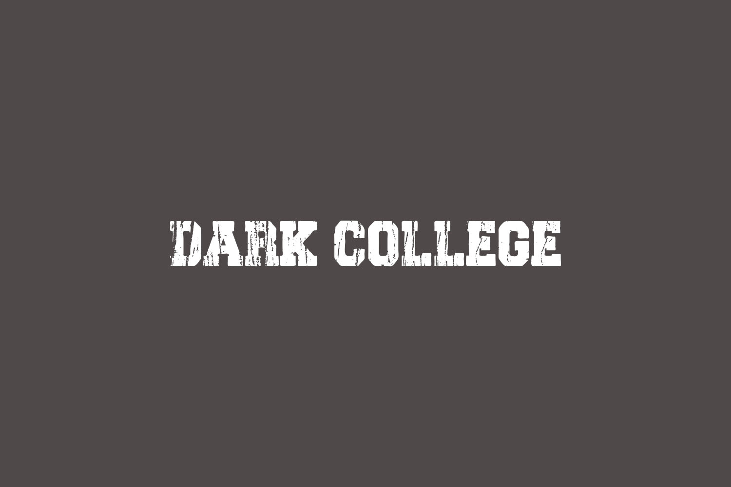 Dark College Free Font