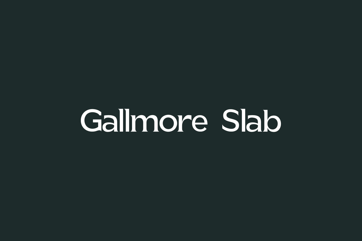 Gallmore Slab Free Font