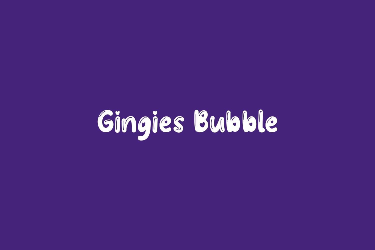 Gingies Bubble Free Font