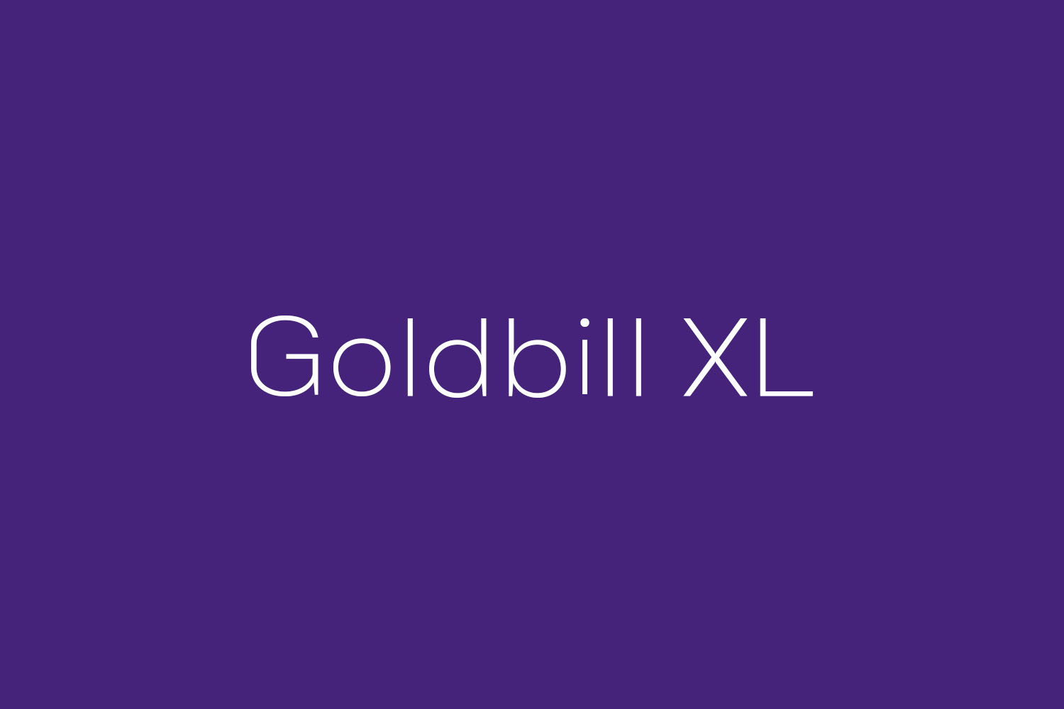 Goldbill XL Free Font