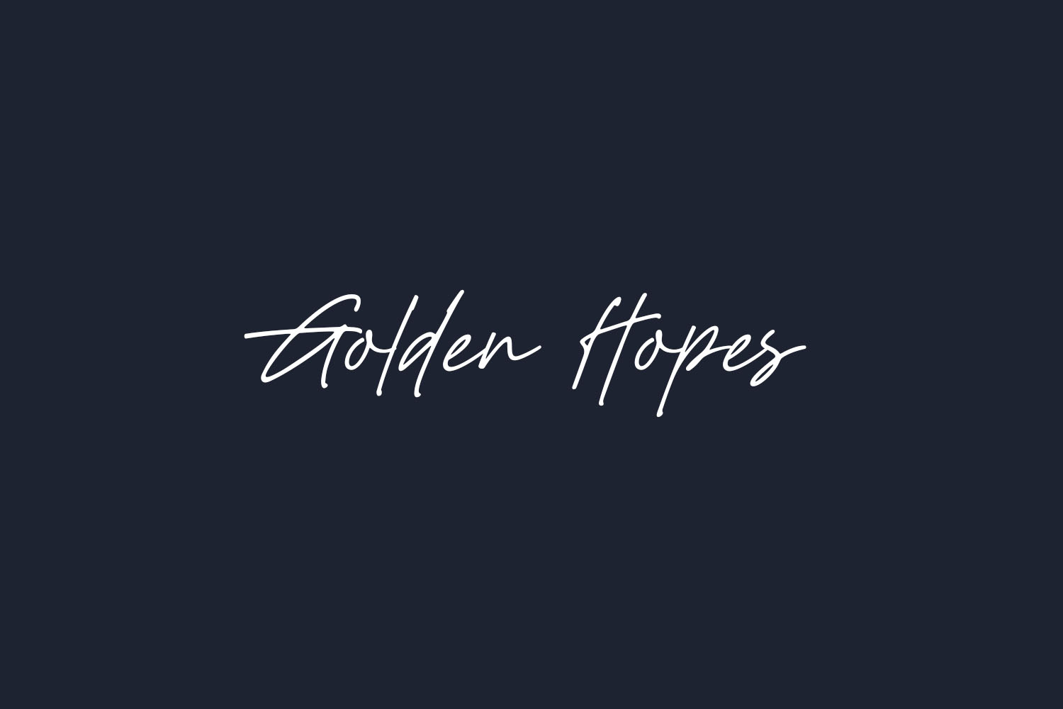 Golden Hopes Free Font